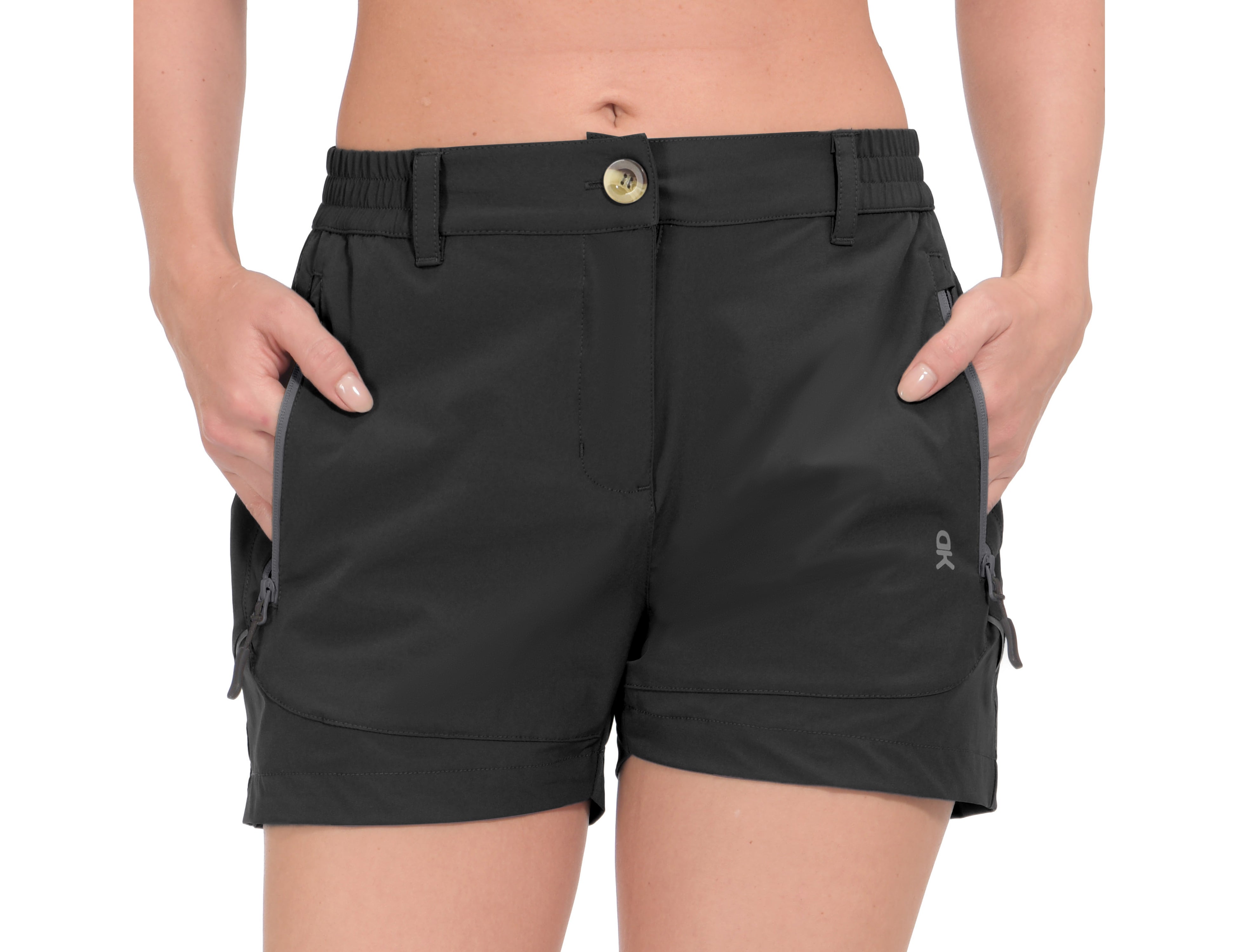 Women's Lightweight Stretch Quick Dry Shorts for Running Hiking Golf Black XL